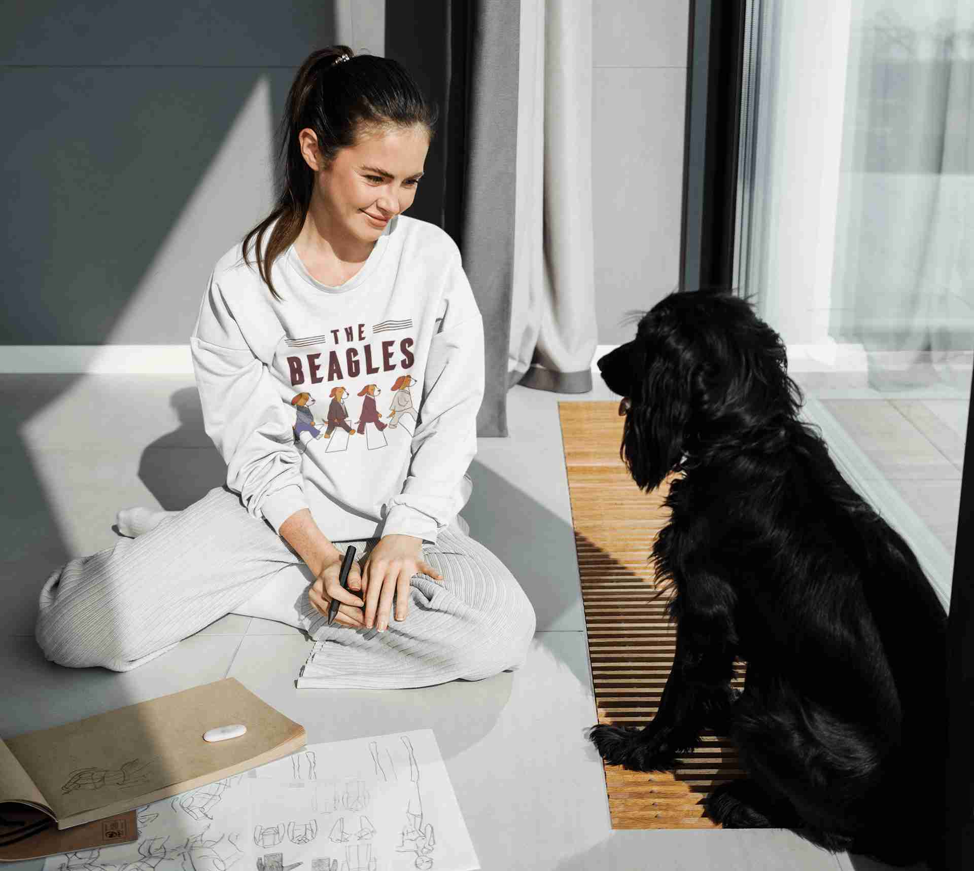Unisex Bio Sweatshirts mit Hundemotiv – weich, nachhaltig & strolchig gut