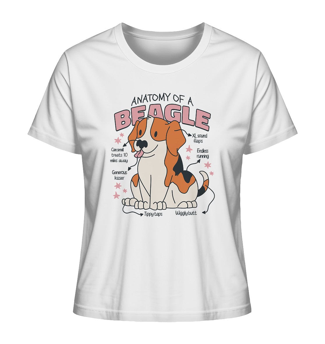 Anatomie eines Beagles - Ladies Organic Shirt White / XS
