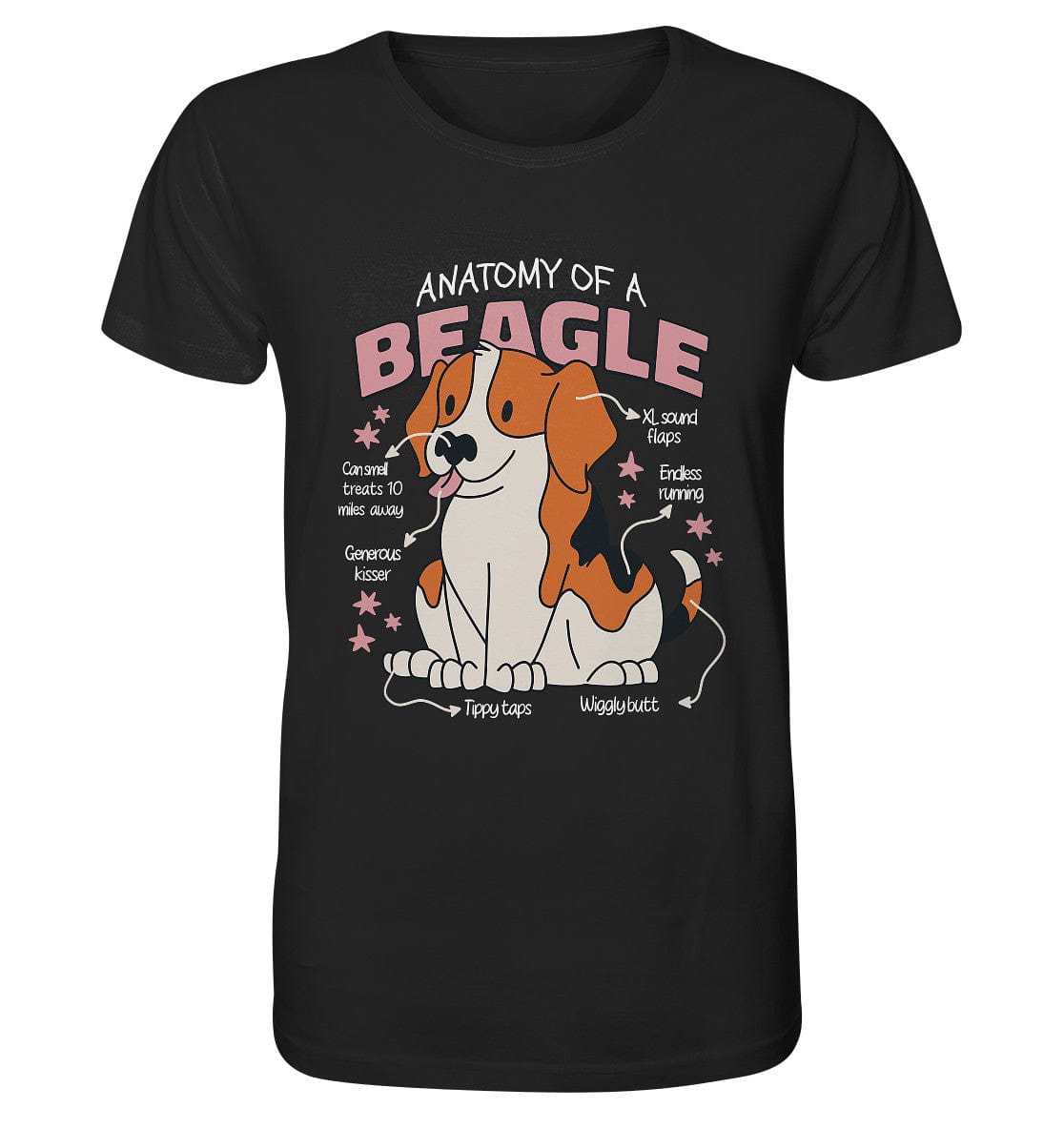 Anatomie eines Beagles - Organic Shirt Black / XS