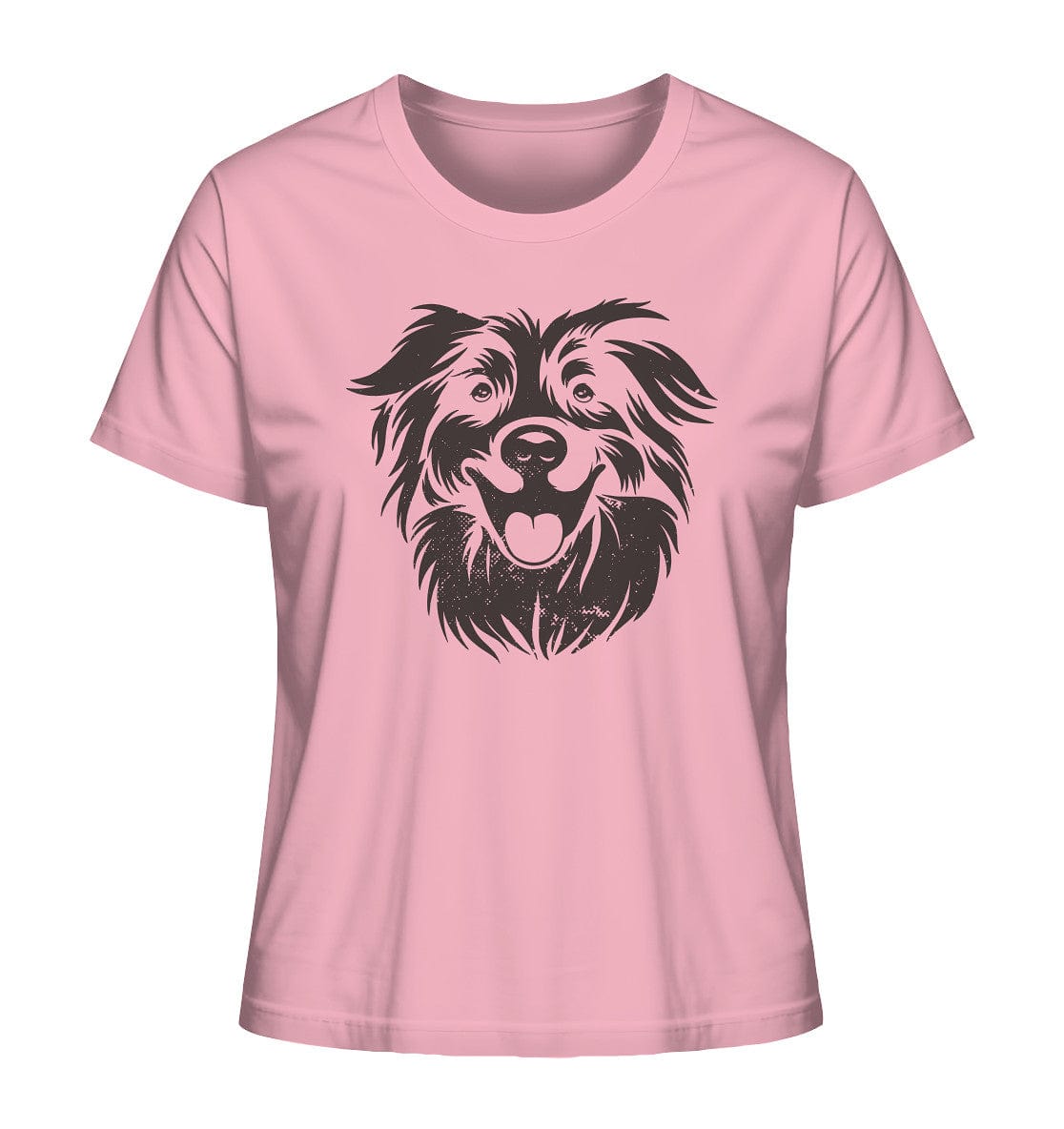 Australien Shepherd Hundekopf - Ladies Organic Shirt Cotton Pink / XS
