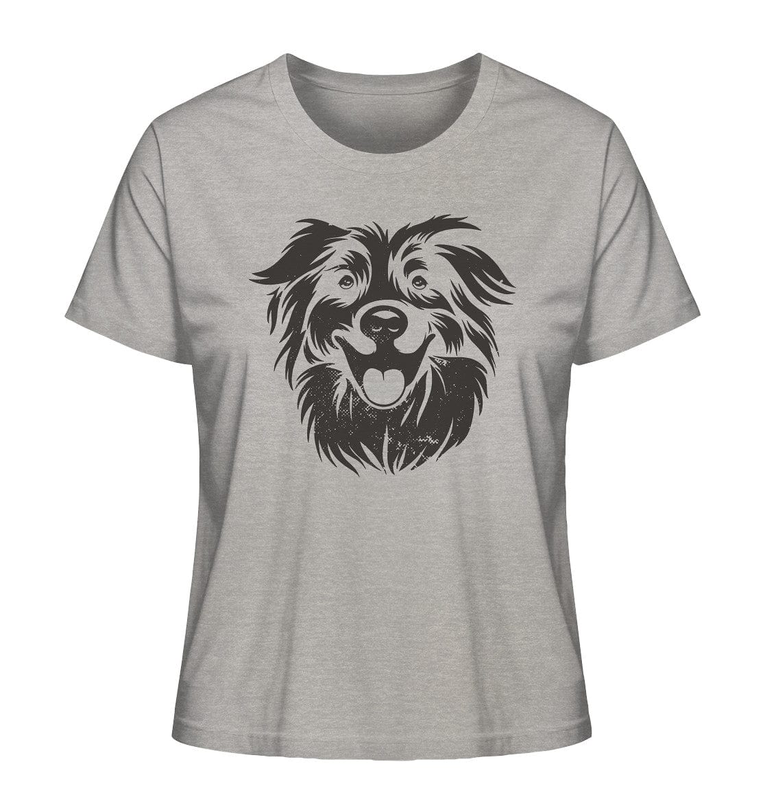 Australien Shepherd Hundekopf - Ladies Organic Shirt Heather Grey / XS