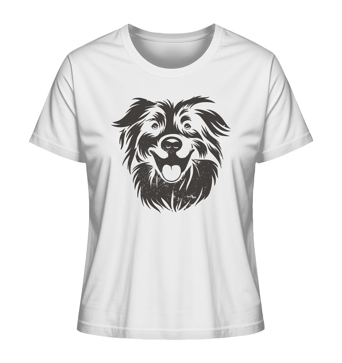 Australien Shepherd Hundekopf - Ladies Organic Shirt White / XS