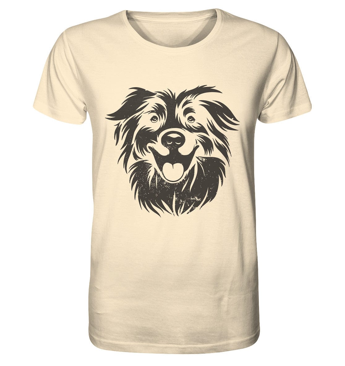 Australien Shepherd Hundekopf - Organic Shirt Natural Raw / XS
