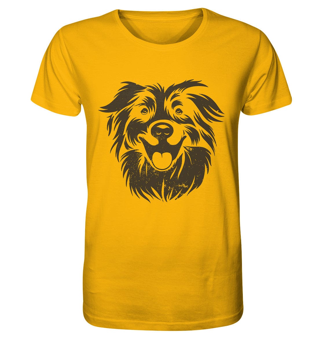 Australien Shepherd Hundekopf - Organic Shirt Spectra Yellow / XS