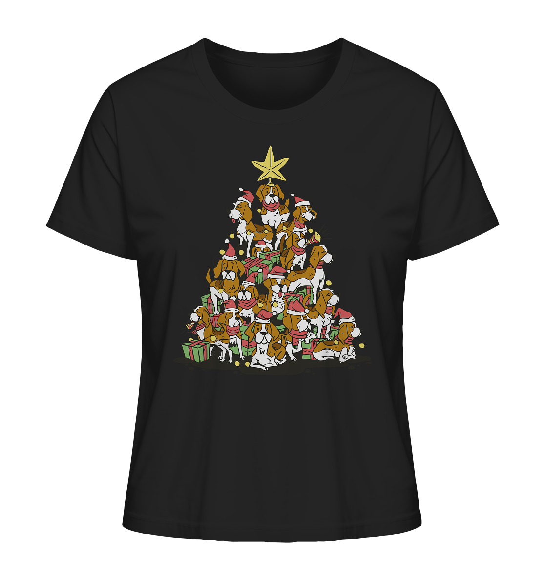 Beagels - Hunde - Weihnachtsbaum - Ladies Organic Shirt Black / XS