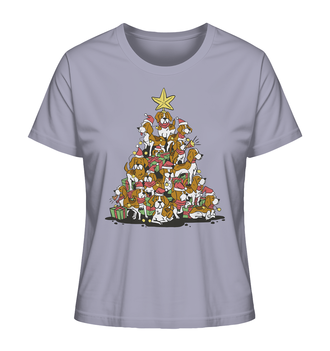 Beagels - Hunde - Weihnachtsbaum - Ladies Organic Shirt Lavender / XS
