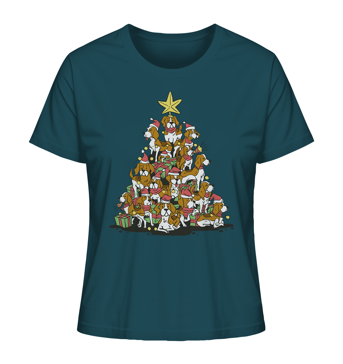 Beagels - Hunde - Weihnachtsbaum - Ladies Organic Shirt Stargazer / XS