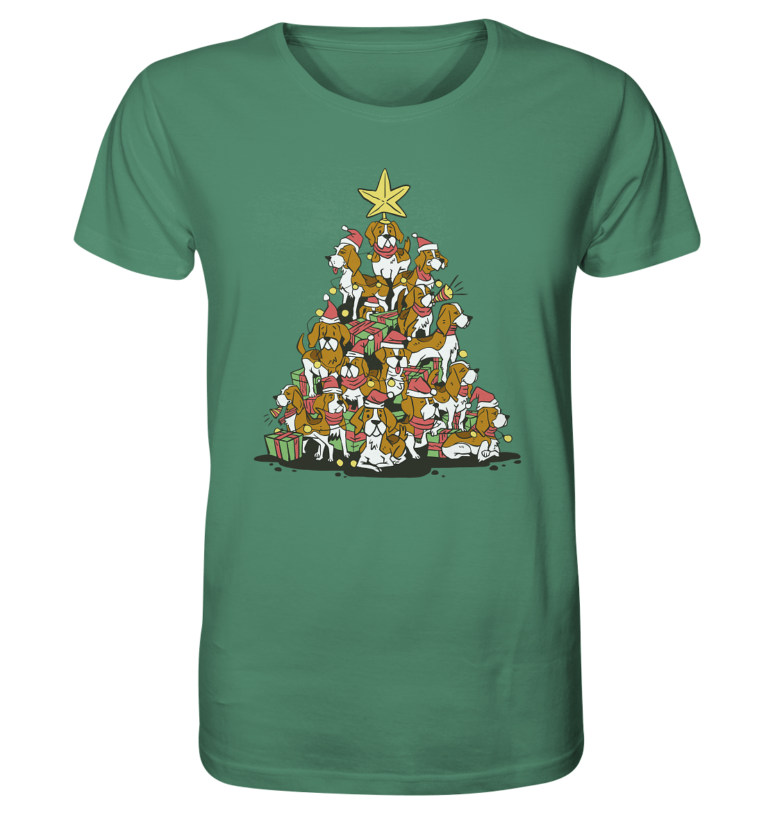 Beagels - Hunde - Weihnachtsbaum - Organic Shirt Green Bay / XS