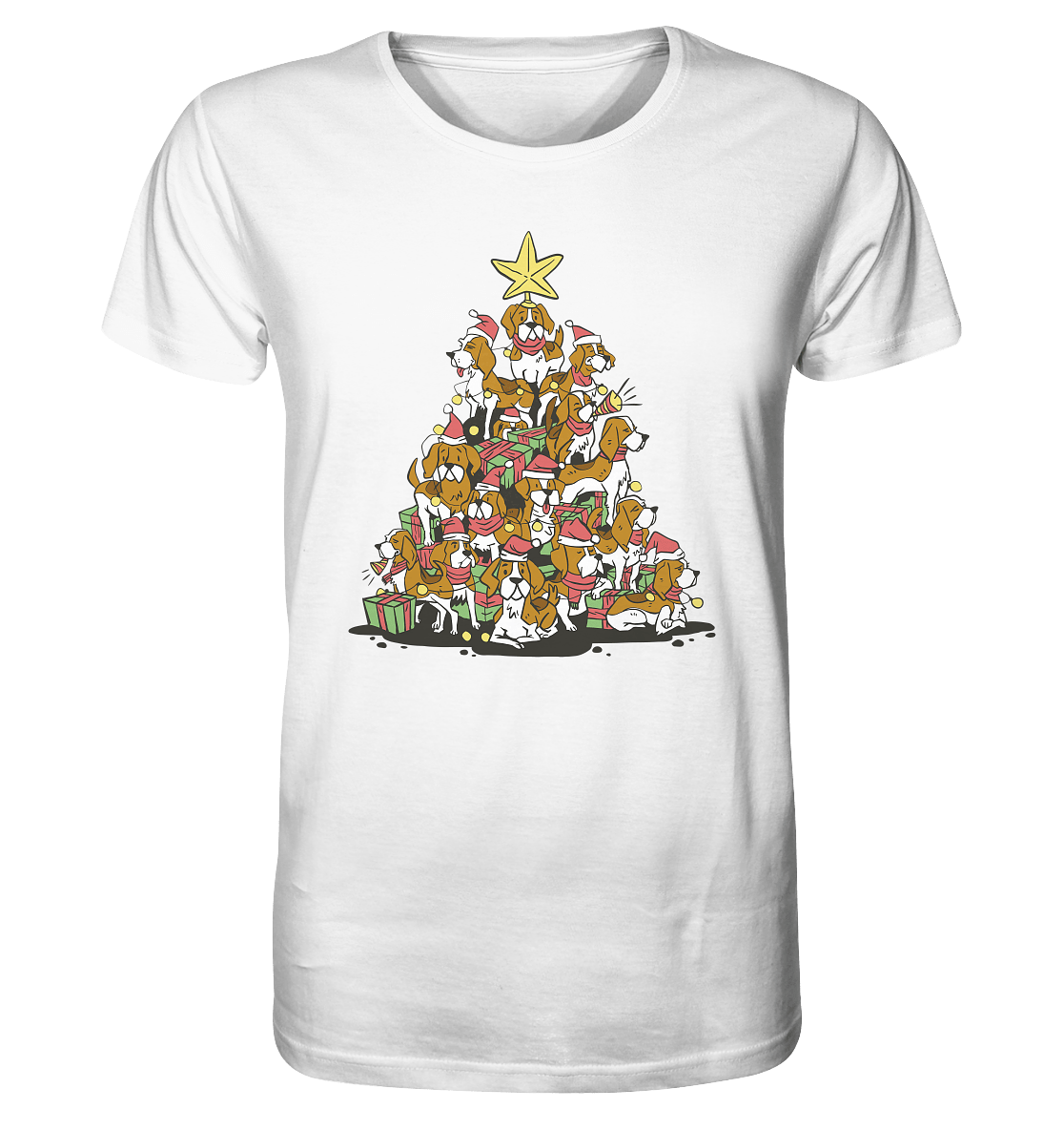 Beagels - Hunde - Weihnachtsbaum - Organic Shirt White / XS