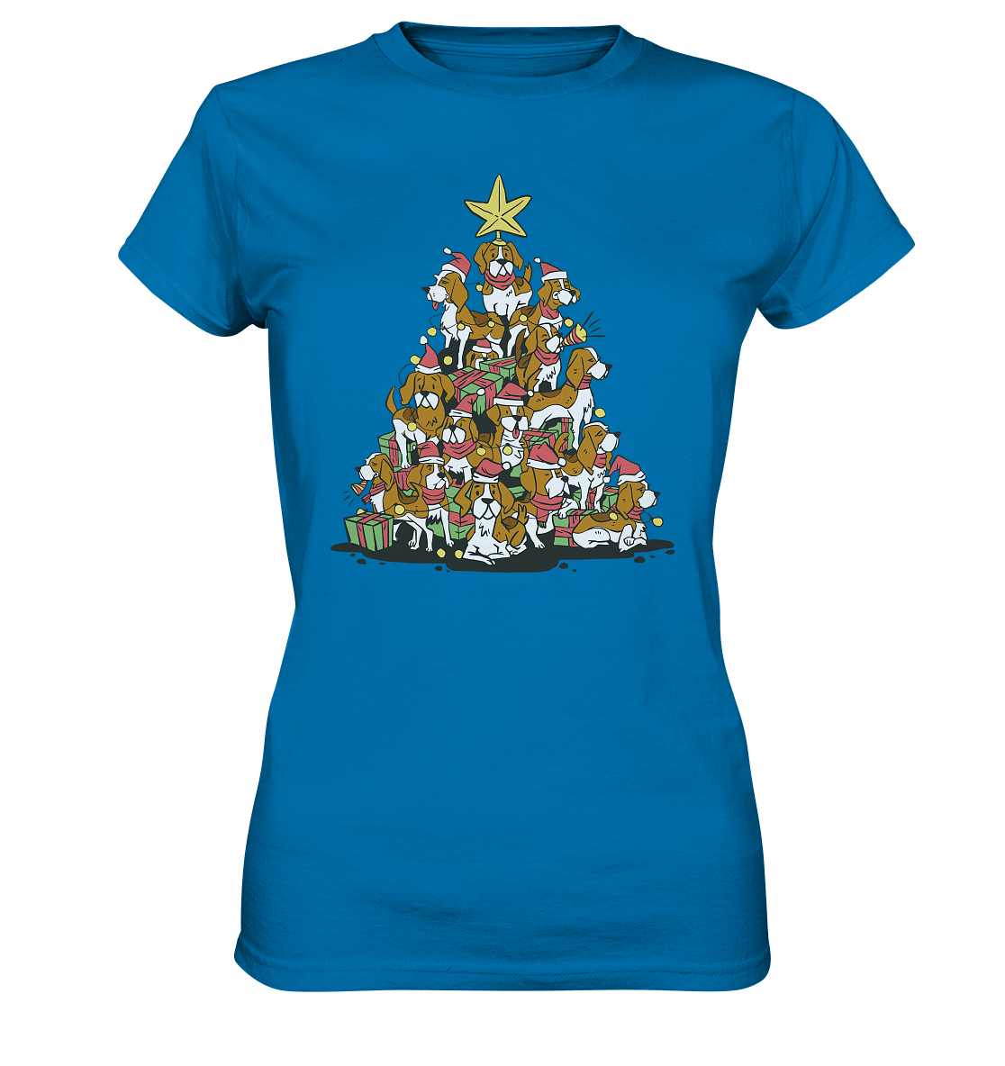 Beagels - Hunde - Wintermotiv - Ladies Premium Shirt Royal Blue / XS