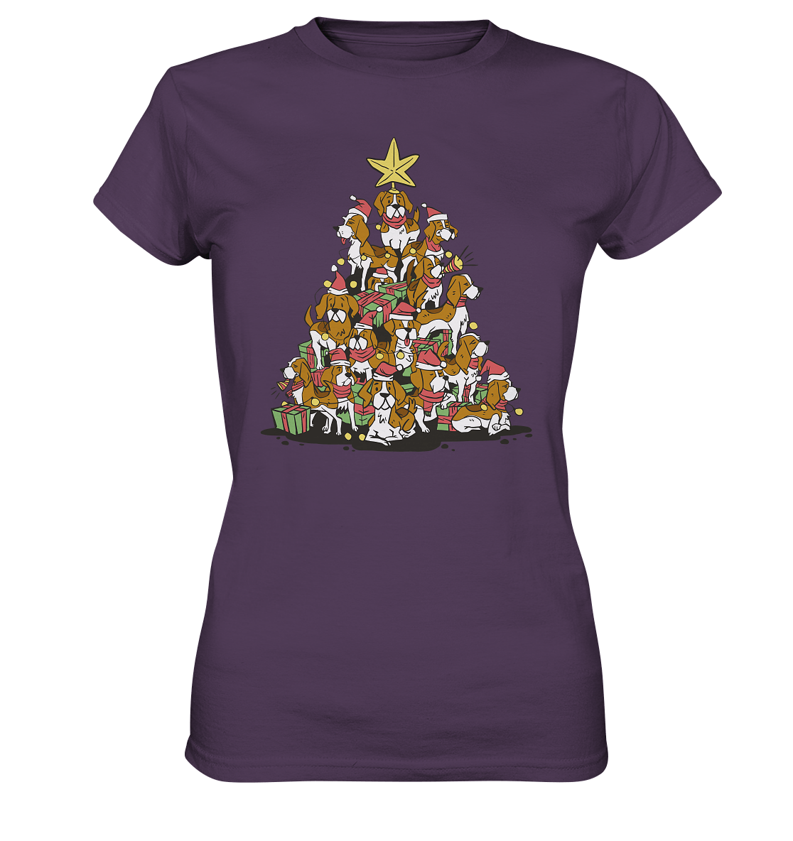 Beagels - Hunde - Wintermotiv - Ladies Premium Shirt Urban Purple / XS