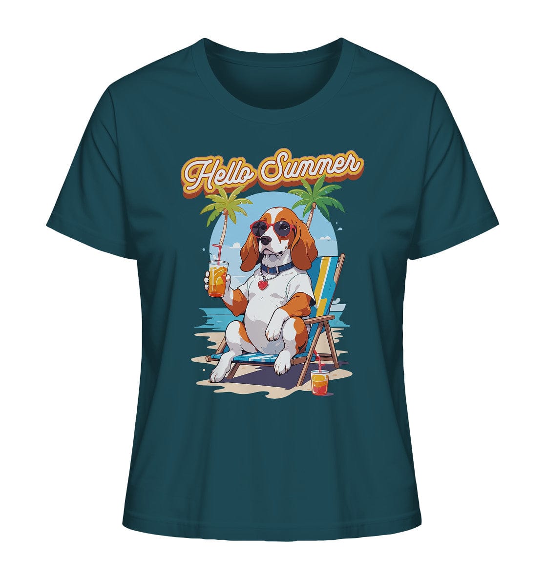 Beagle - Hello Summer (Summer Vibes) - Ladies Organic Shirt Stargazer / XS