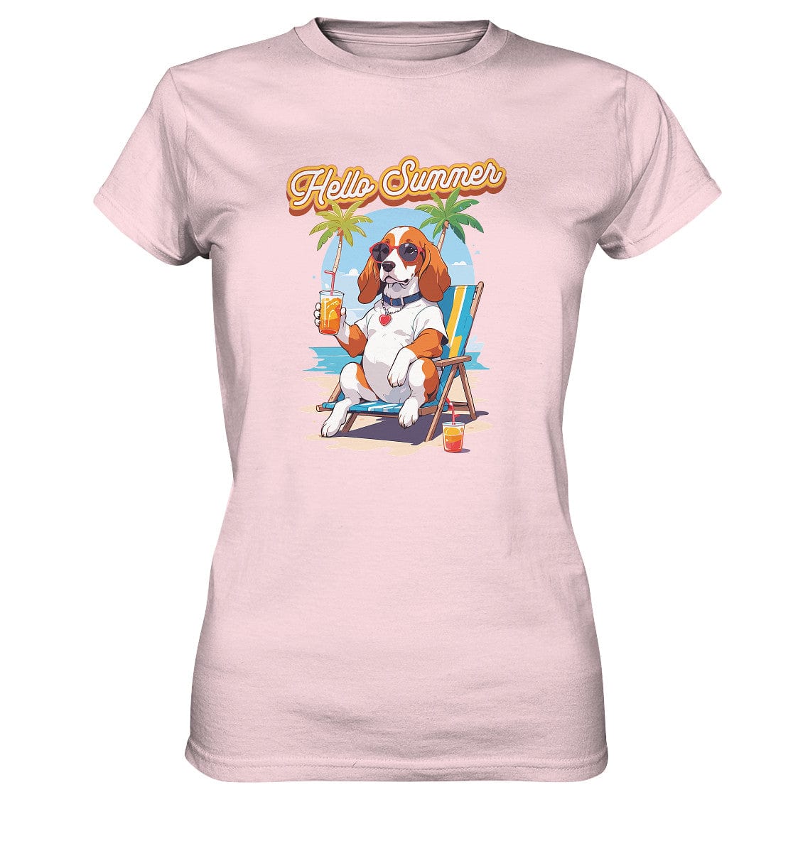 Beagle - Hello Summer (Summer Vibes) - Ladies Premium Shirt Orchid Pink / XS