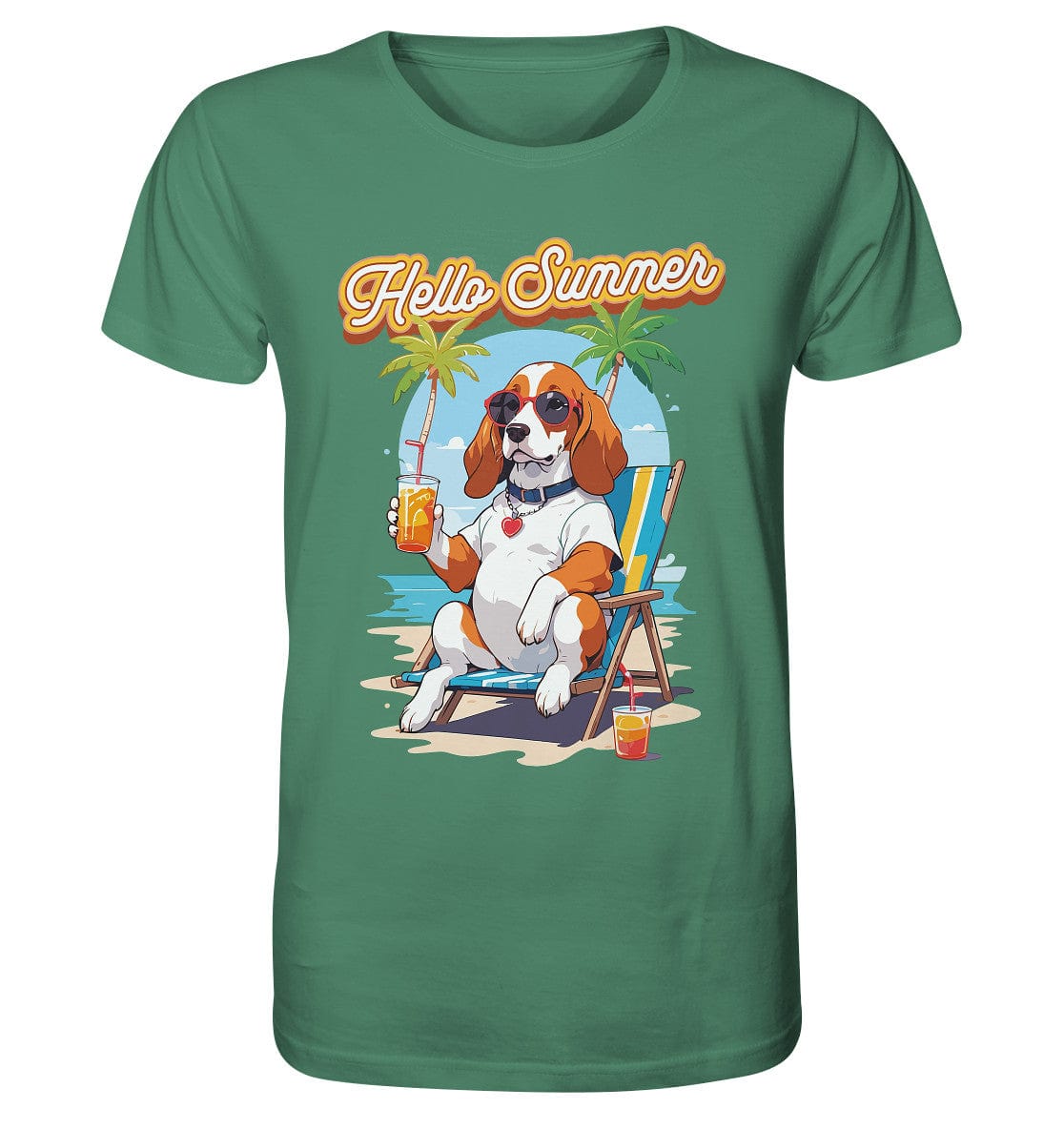 Beagle - Hello Summer (Summer Vibes) - Organic Shirt Green Bay / XS