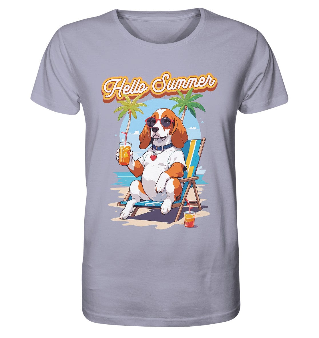 Beagle - Hello Summer (Summer Vibes) - Organic Shirt Lavender / XS