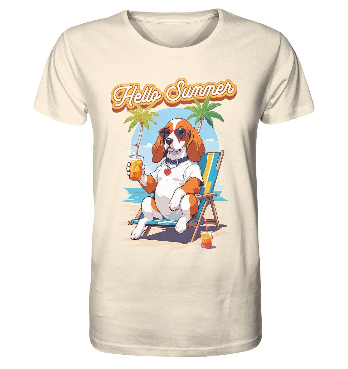 Beagle - Hello Summer (Summer Vibes) - Organic Shirt Natural Raw / XS