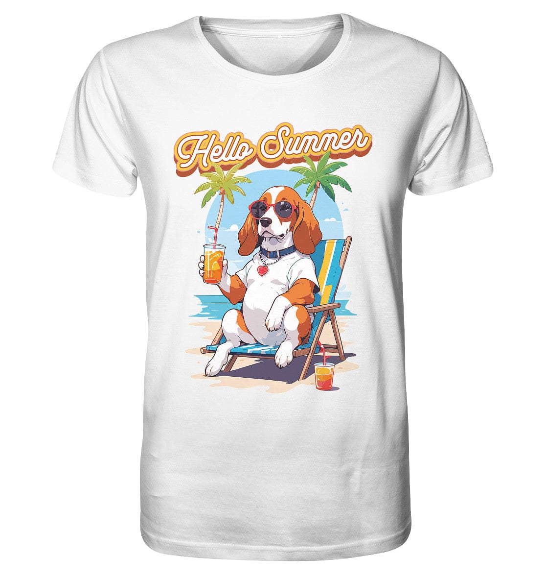 Beagle - Hello Summer (Summer Vibes) - Organic Shirt White / XS