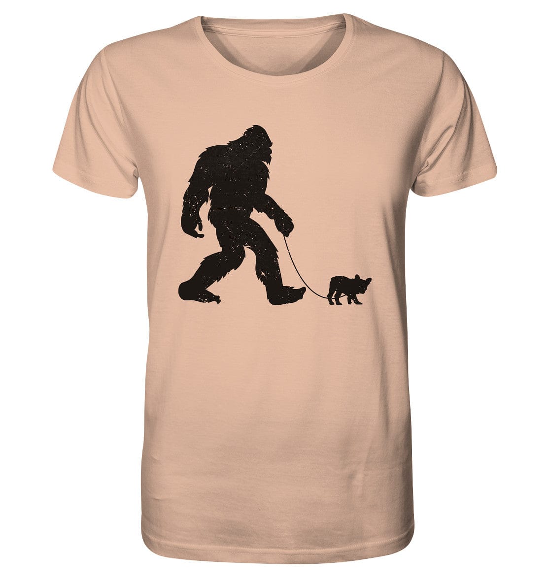 Big Foot mit Hund beim Gassi - Organic Shirt Fraiche Peche / XS