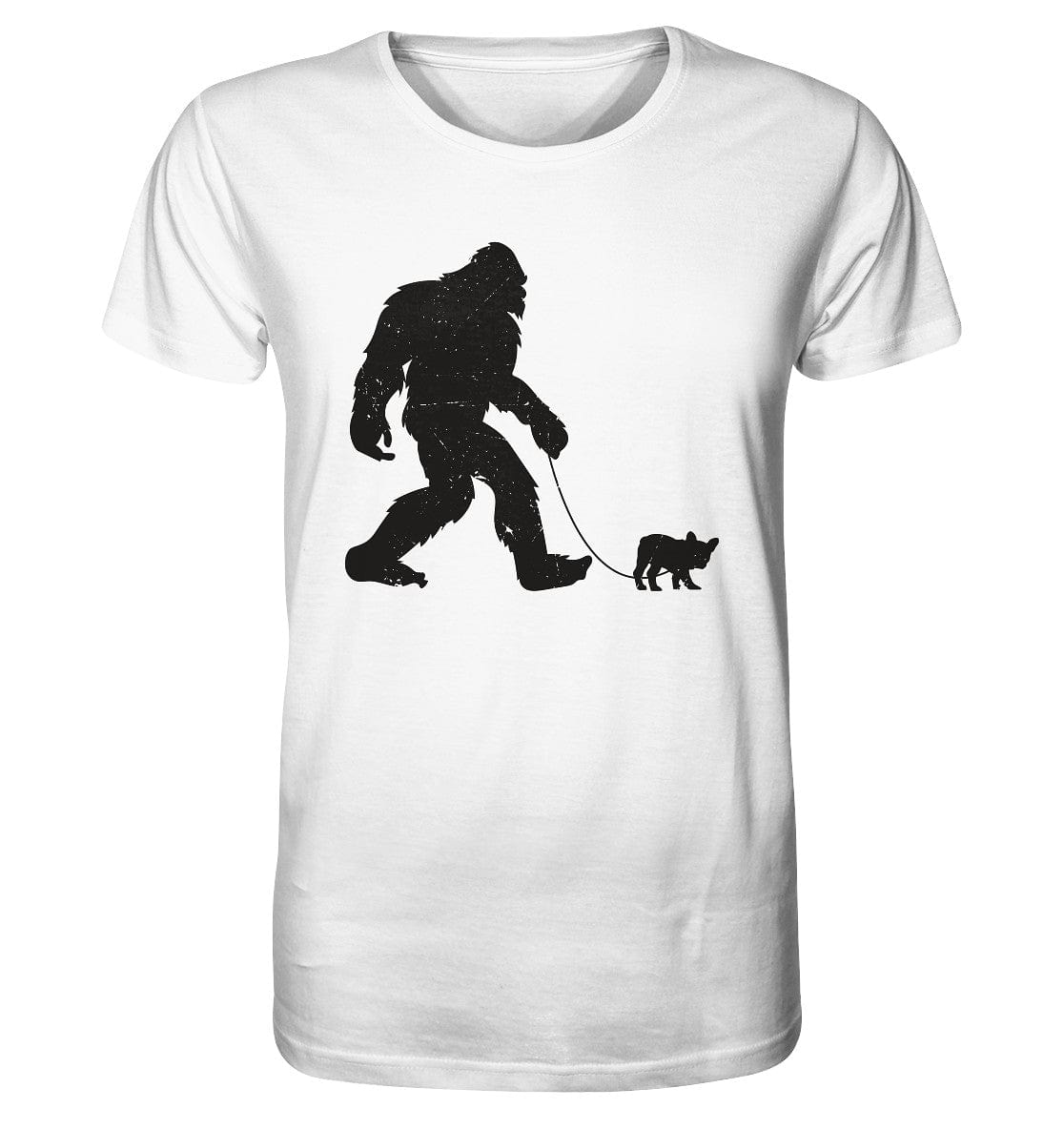 Big Foot mit Hund beim Gassi - Organic Shirt White / XS