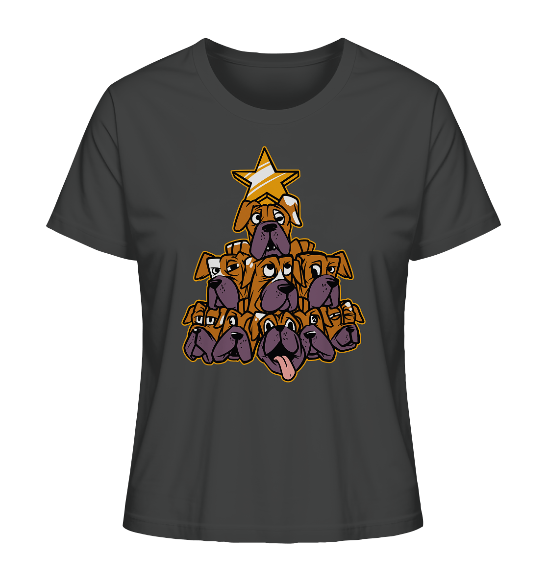 Boxer - Hunde - Weihnachtsbaum - Ladies Organic Shirt Anthracite / XS