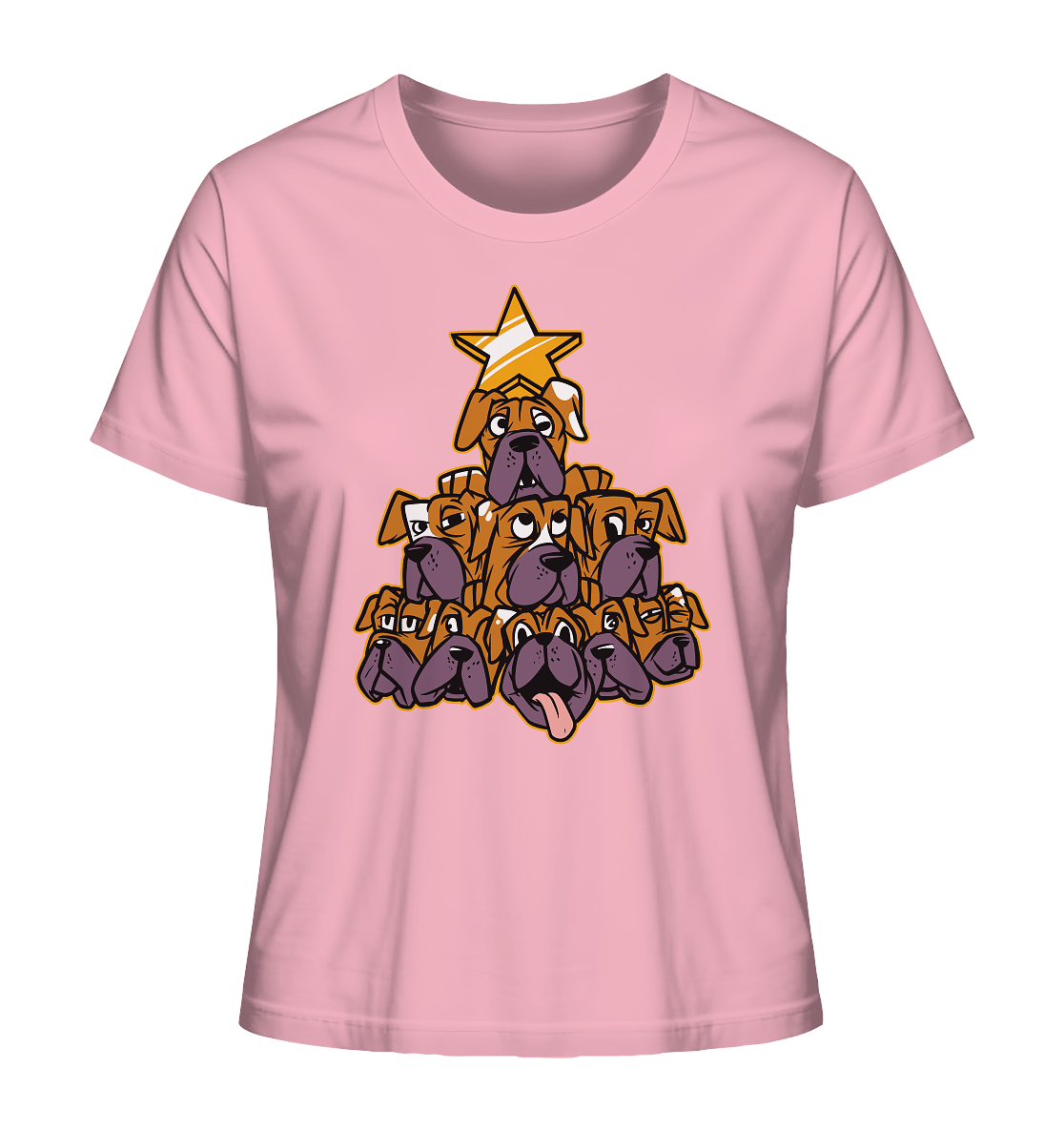 Boxer - Hunde - Weihnachtsbaum - Ladies Organic Shirt Cotton Pink / XS