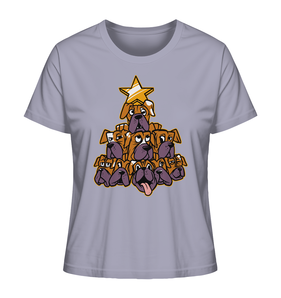 Boxer - Hunde - Weihnachtsbaum - Ladies Organic Shirt Lavender / XS