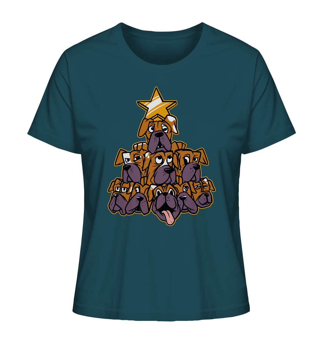 Boxer - Hunde - Weihnachtsbaum - Ladies Organic Shirt Stargazer / XS