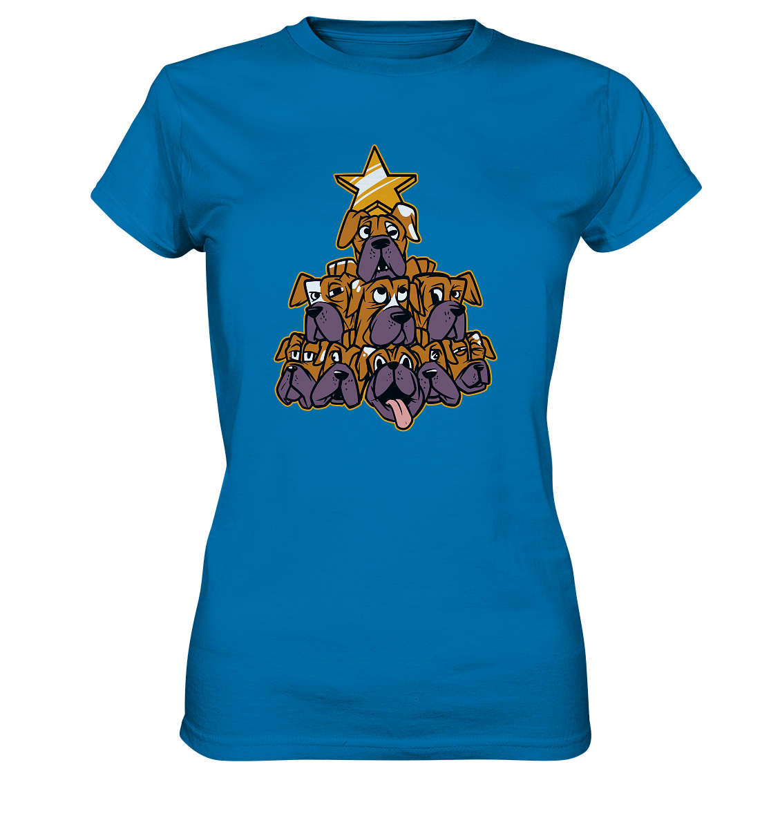 Boxer - Hunde - Weihnachtsbaum - Ladies Premium Shirt Royal Blue / XS