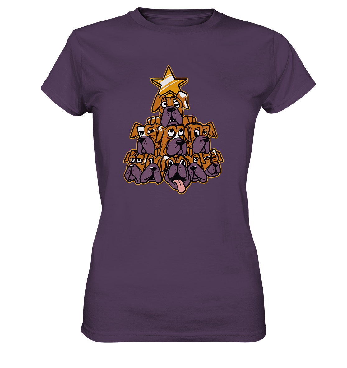 Boxer - Hunde - Weihnachtsbaum - Ladies Premium Shirt Urban Purple / XS