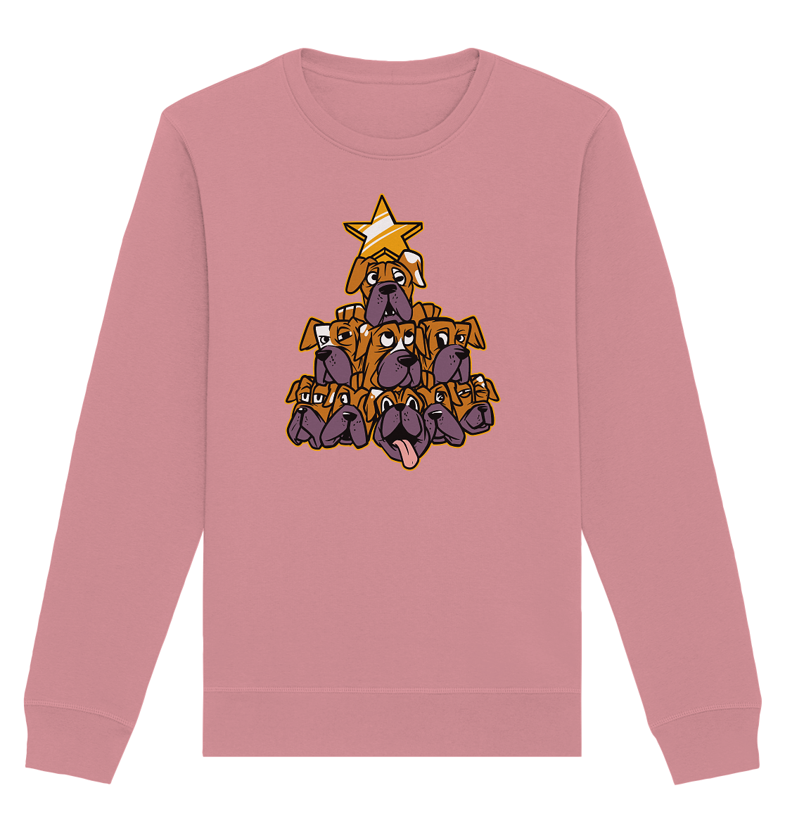 Boxer - Hunde - Weihnachtsbaum - Organic Basic Unisex Sweatshirt Canyon Pink / XS