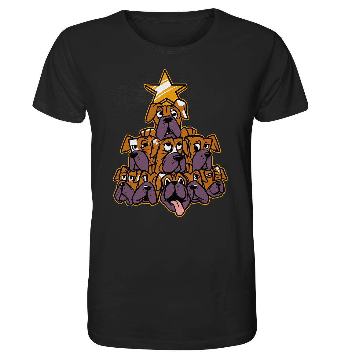 Boxer - Hunde - Weihnachtsbaum - Organic Shirt Black / XS
