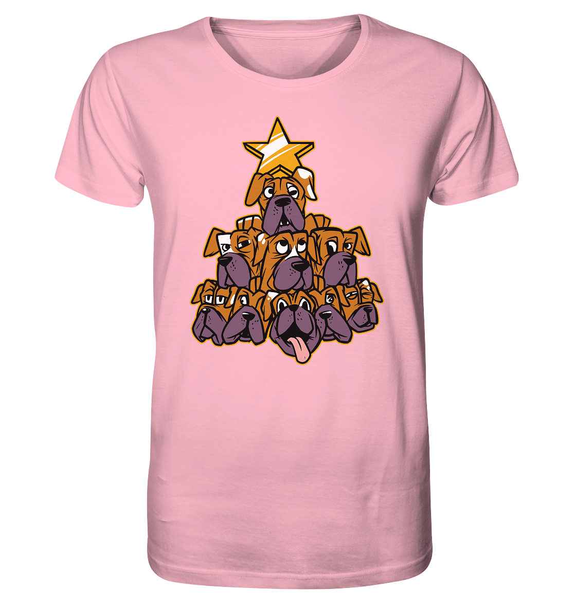 Boxer - Hunde - Weihnachtsbaum - Organic Shirt Cotton Pink / XS