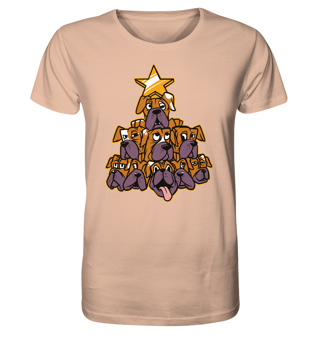 Boxer - Hunde - Weihnachtsbaum - Organic Shirt Fraiche Peche / XS