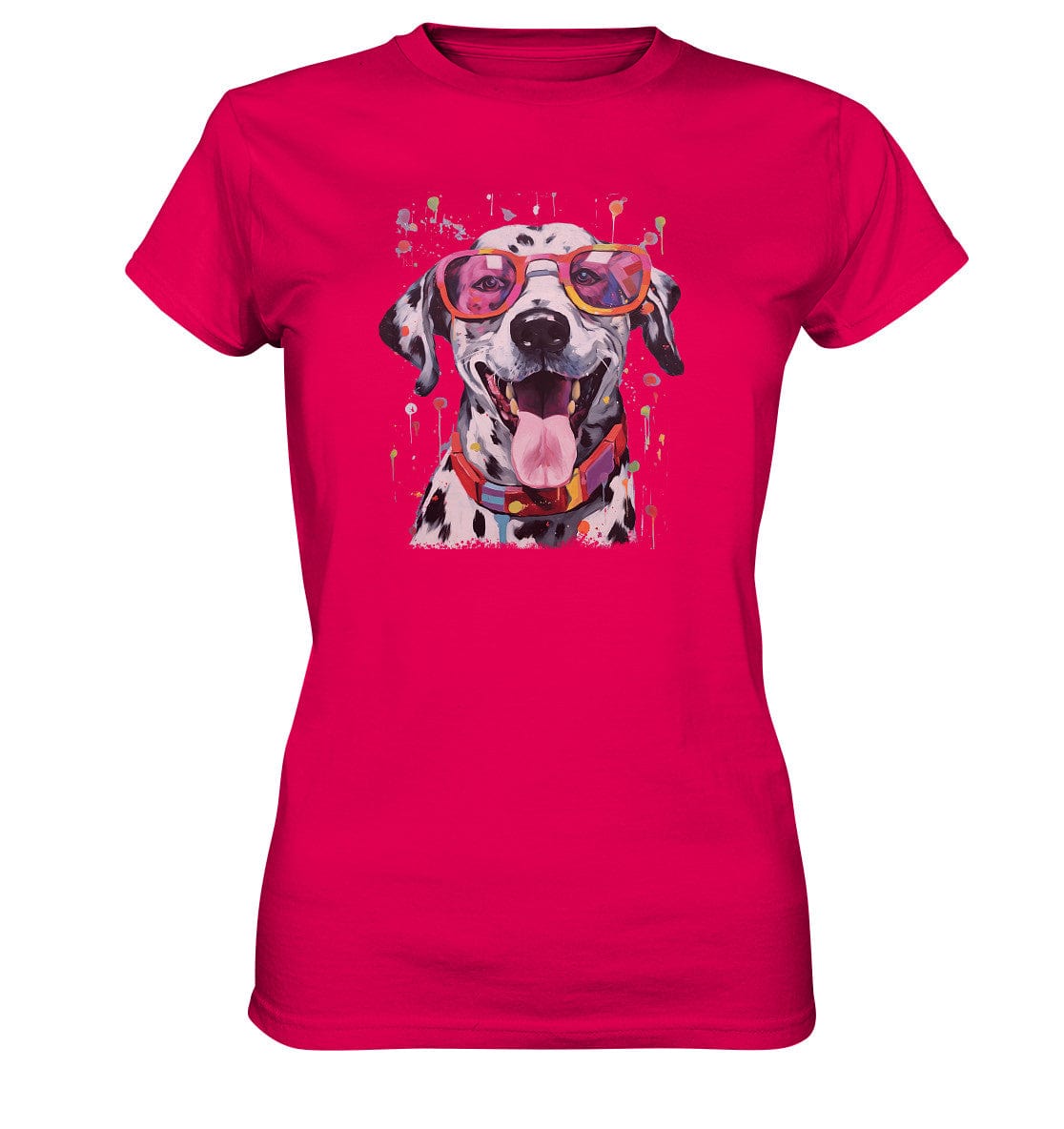 Bunter Dalmatiner mit Sonnenbrille - Ladies Premium Shirt Sorbet / XS