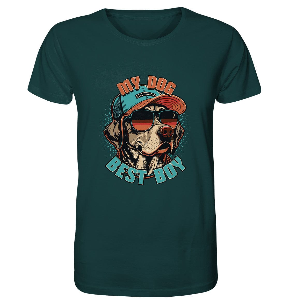 Cool Labrador Dog - My dog best boy - Organic Shirt Glazed Green / XS