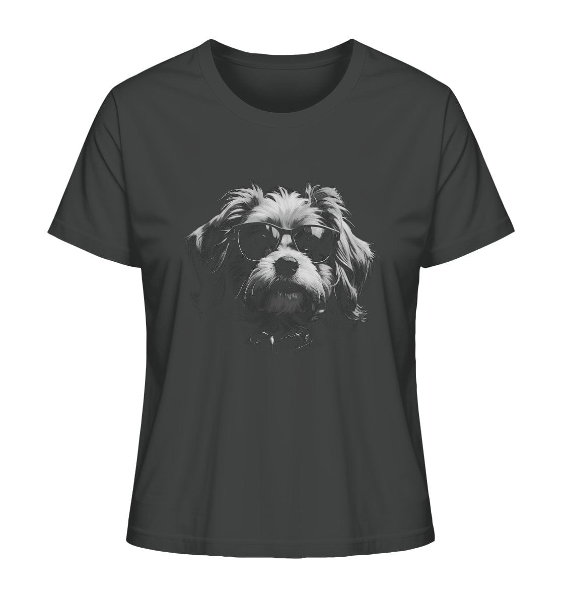 Cooler Hund mit Sonnenbrille - Ladies Organic Shirt Anthracite / XS