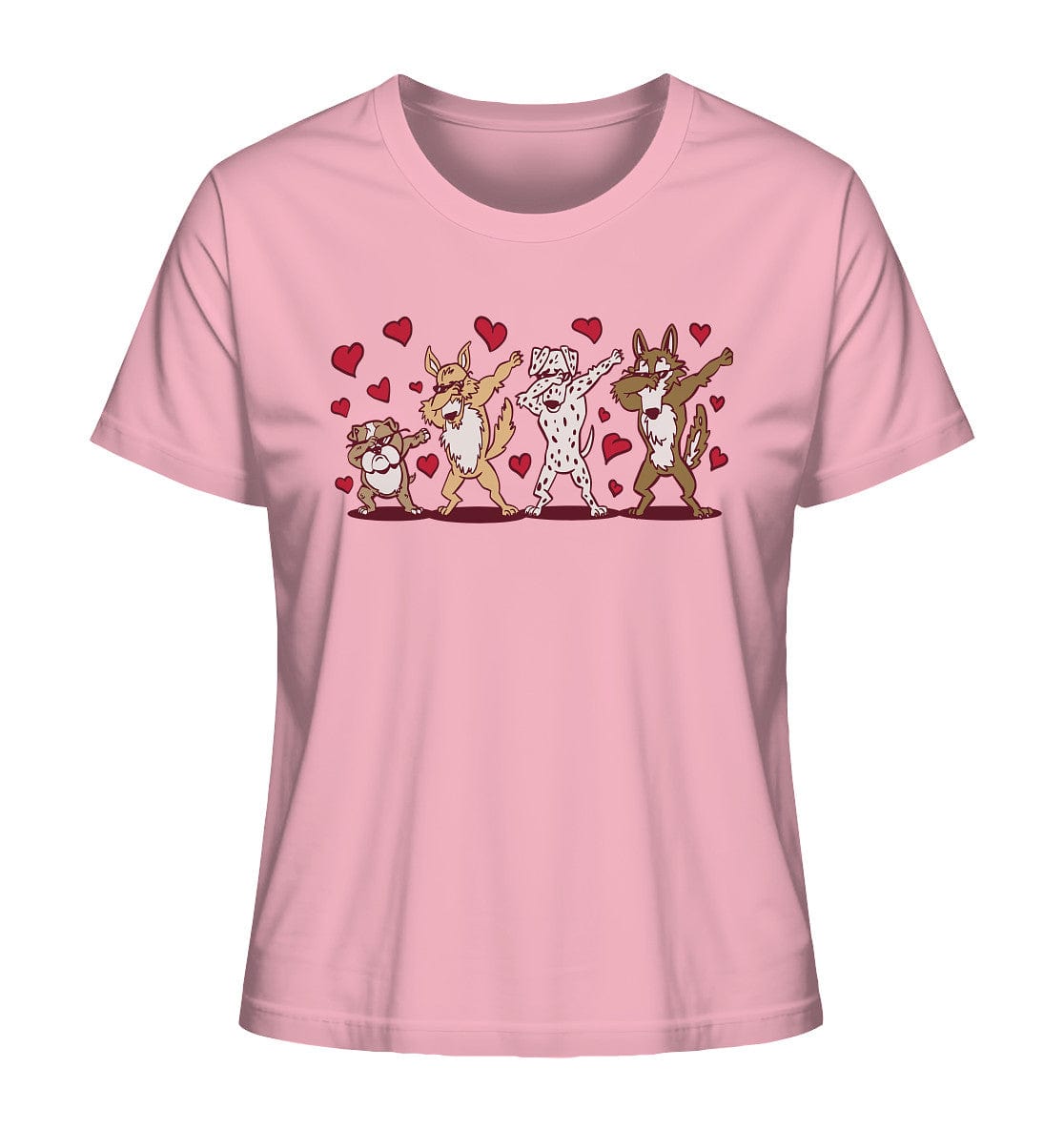 Dabbing Dogs - Tanzende Hunde - Ladies Organic Shirt Cotton Pink / XS