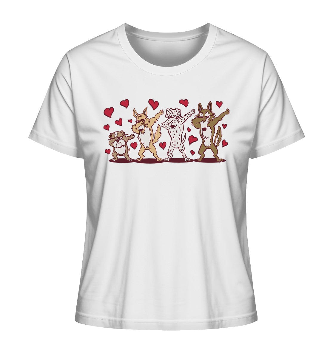 Dabbing Dogs - Tanzende Hunde - Ladies Organic Shirt White / XS