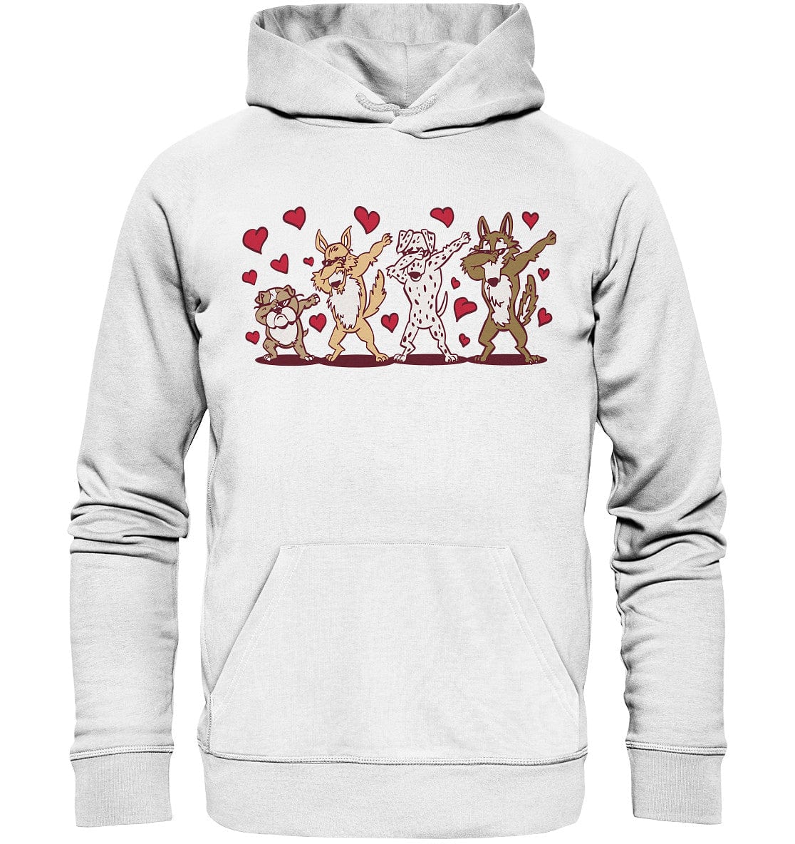 Dabbing Dogs - Tanzende Hunde - Organic Hoodie White / XS
