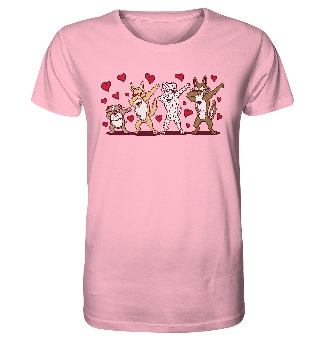 Dabbing Dogs - Tanzende Hunde - Organic Shirt Cotton Pink / XS