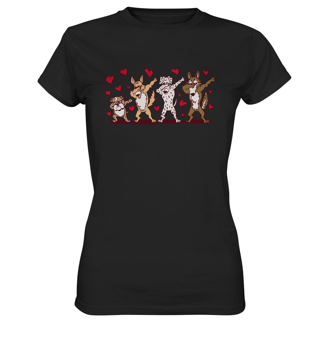 Dabbing Dogs - Tanzfigur Hunde - Ladies Premium Shirt Black / XS