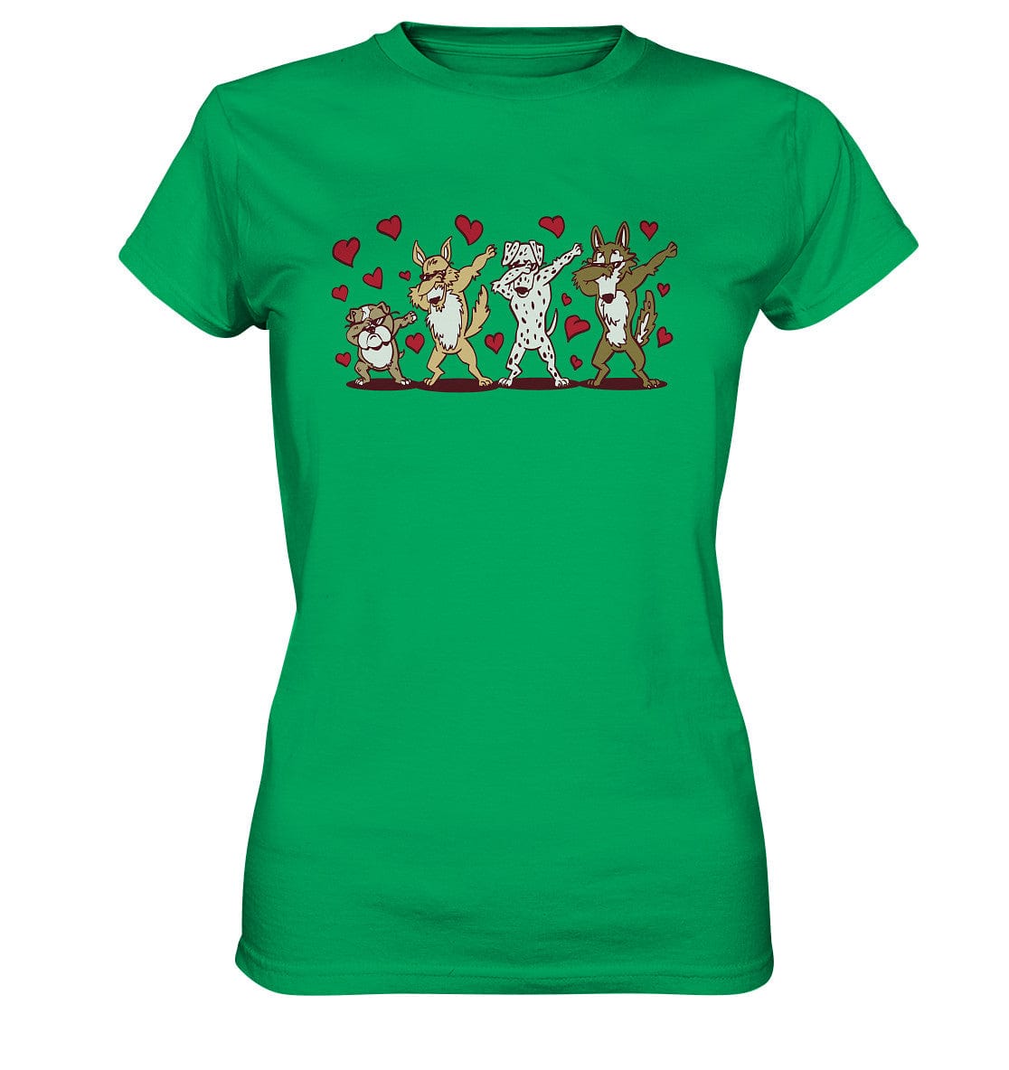 Dabbing Dogs - Tanzfigur Hunde - Ladies Premium Shirt Kelly Green / XS
