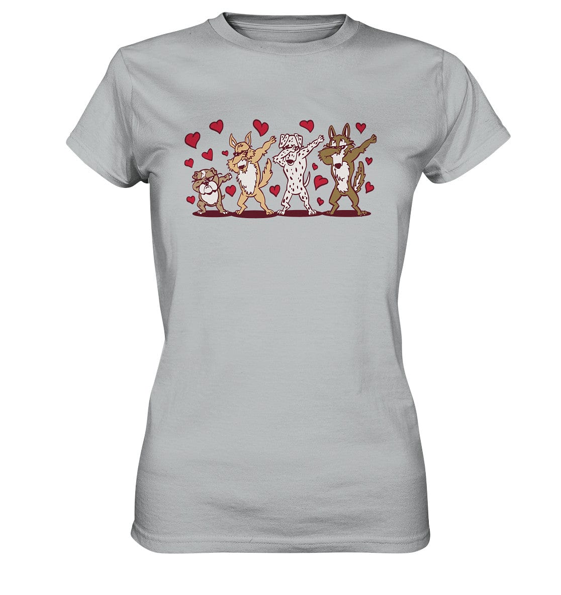 Dabbing Dogs - Tanzfigur Hunde - Ladies Premium Shirt Pacific Grey / XS