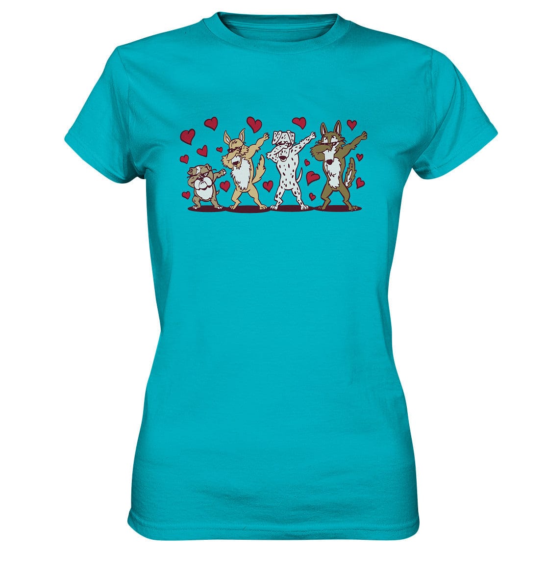 Dabbing Dogs - Tanzfigur Hunde - Ladies Premium Shirt Swimming Pool / XS