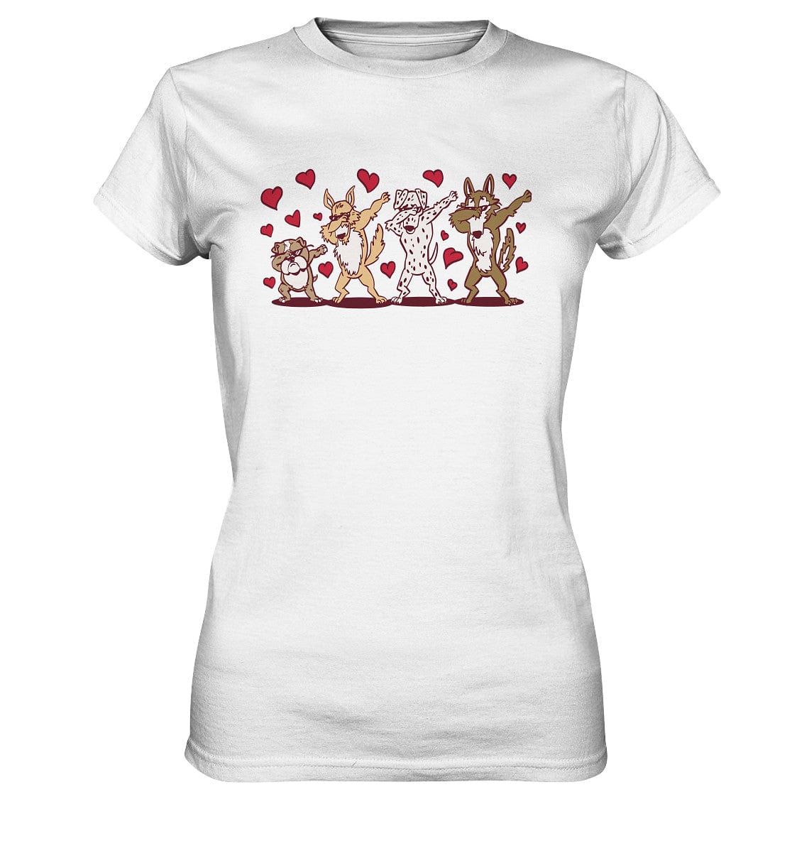 Dabbing Dogs - Tanzfigur Hunde - Ladies Premium Shirt White / XS