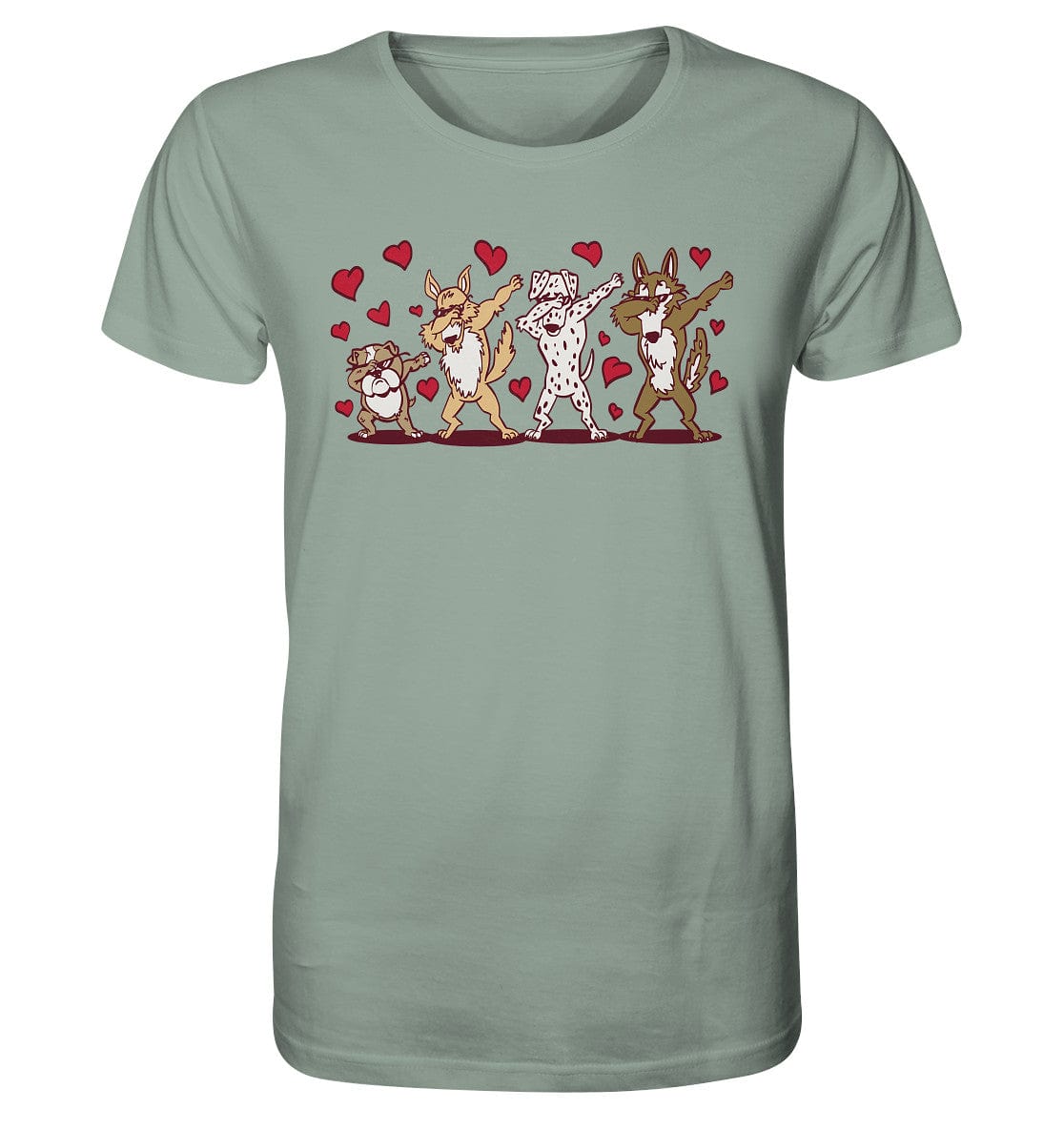 Dabbing Dogs - Tanzfigur Hunde - Organic Shirt Aloe / XS