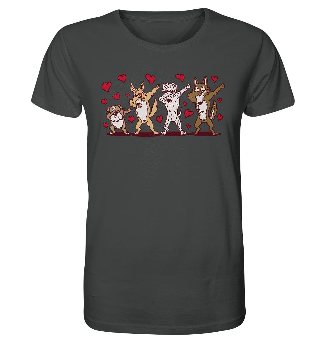 Dabbing Dogs - Tanzfigur Hunde - Organic Shirt Anthracite / XS