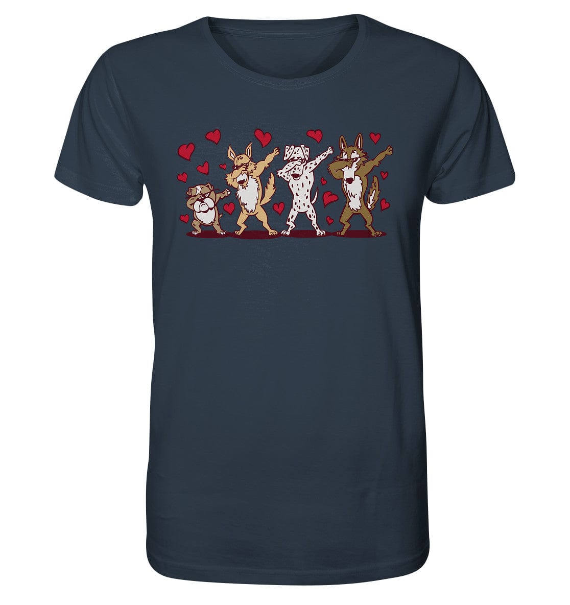 Dabbing Dogs - Tanzfigur Hunde - Organic Shirt India Ink Grey / XS