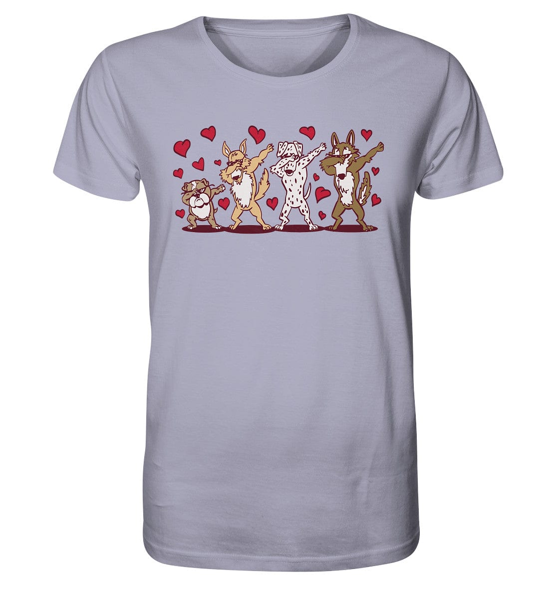 Dabbing Dogs - Tanzfigur Hunde - Organic Shirt Lavender / XS