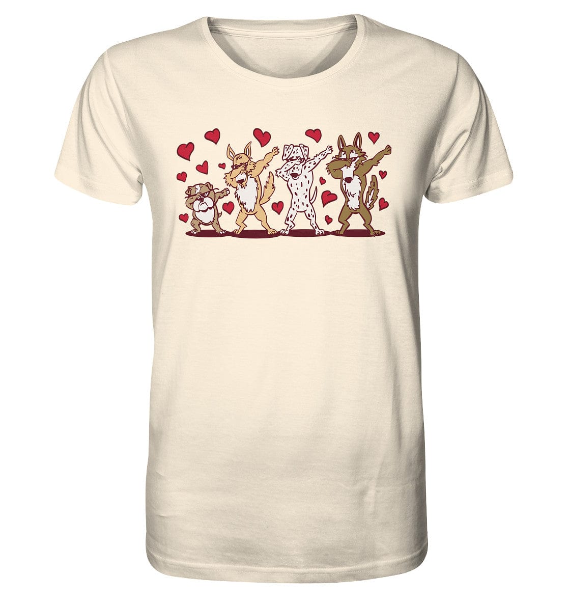 Dabbing Dogs - Tanzfigur Hunde - Organic Shirt Natural Raw / XS
